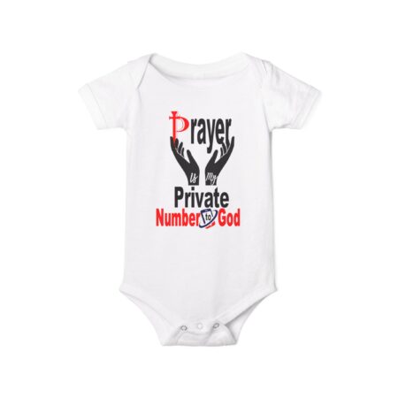 Prayer is My Private Number Toddler Onesie - Cute and Meaningful Baby Bodysuit